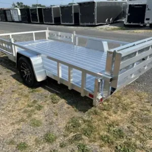 Sport Haven 7x14 Aluminum Utility Trailer – Side ATV Ramps, 2990 lbs GVWR
