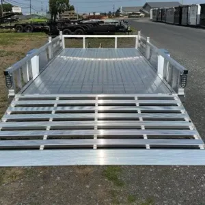 Sport Haven 7x14 Aluminum Utility Trailer – Side ATV Ramps, 2990 lbs GVWR