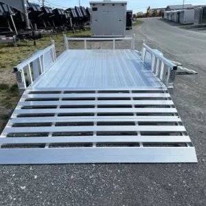 Sport Haven 7x12 Aluminum Utility Trailer Side ATV Ramps, 2990 lbs GVWR