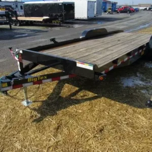 Big Tex 83" x 20′ Wood Deck Open Car Trailer 10K GVW, 9990 lbs GVWR