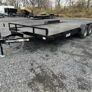 Car Mate 7 x 18 Open Car Trailer Full Steel Deck, 7000 lbs GVWR