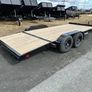 Premier 7 x 18 Wood Deck 10k Open Car Trailer, 9990 lbs GVWR