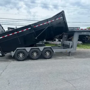 BWise 7 x 16 Gooseneck Tri-Axle Dump Ultimate Dump Trailer