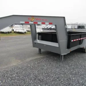 BWise 7 x 14 Gooseneck Dump Trailer Combo Gate & Ramps