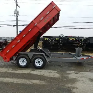 BWise 7 x 14 Dump Trailer Low Profile With Ramps, 15400 lbs GVWR