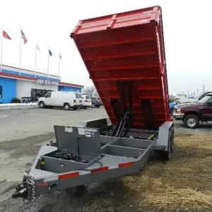 BWise 7 x 14 Dump Trailer Low Profile With Ramps, 15400 lbs GVWR