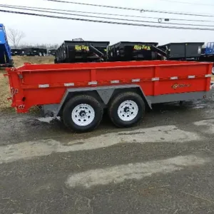 BWise 7 x 14 Dump Trailer Low Profile With Ramps, 15400 lbs GVWR
