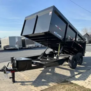 BWise 7 x 14 High Side Dump Trailer Barn Doors, 14000 lbs GVWR