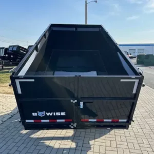 BWise 7 x 14 High Side Dump Trailer Barn Doors, 14000 lbs GVWR