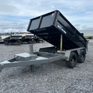 BWise 6 x 10 Low Profile Dump Trailer Hydraulic Jack, 9990 lbs GVWR
