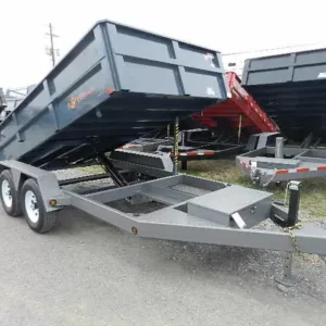 BWise 6 x 12 Low Profile Dump Trailer Combo Gate and Ramps, 9990 lbs GVWR