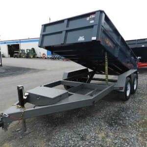 BWise 6 x 12 Low Profile Dump Trailer Combo Gate and Ramps, 9990 lbs GVWR