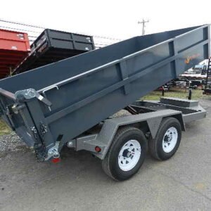 BWise 6 x 12 Low Profile Dump Trailer Combo Gate and Ramps, 9990 lbs GVWR