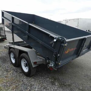 BWise 6 x 12 Low Profile Dump Trailer Combo Gate and Ramps, 9990 lbs GVWR