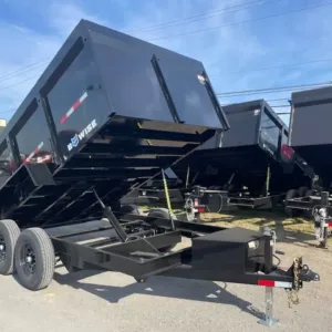 BWise 7 x 12 High Side Dump Trailer Barn Doors, 12000 lbs GVWR