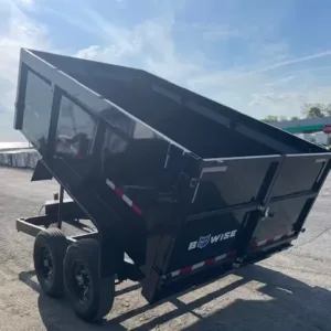 BWise 7 x 12 High Side Dump Trailer Barn Doors, 12000 lbs GVWR