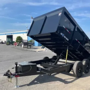 BWise 7 x 12 High Side Dump Trailer Barn Doors, 12000 lbs GVWR