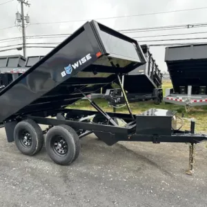 BWise 6 x 10 Deckover Dump Trailer 10K Spreader Gate, 9990 lbs GVWR