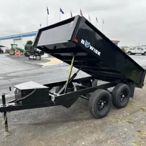 BWise 6 x 10 Deckover Dump Trailer 10K Spreader Gate, 9990 lbs GVWR