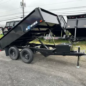 BWise 6 x 10 Deckover Dump Trailer 7K Spreader Gate, 7000 lbs GVWR