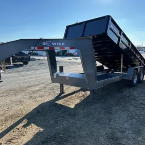 BWise 7 x 16 Gooseneck Dump Trailer