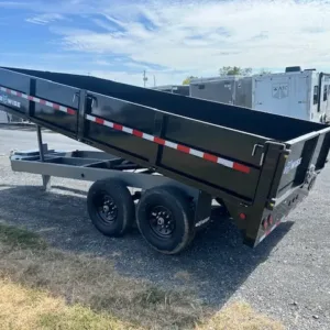 BWise 7 x 16 Deckover Dump Trailer Fold Down Sides, 15400 lbs GVWR