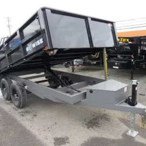 BWise 7 x 12 Deckover Dump Trailer Fold Down Sides, 9990 lbs GVWR