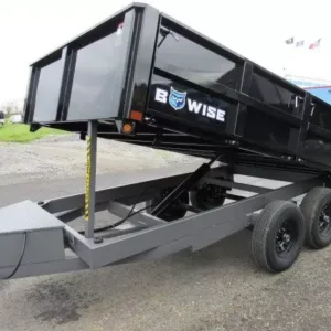 BWise 7 x 12 Deckover Dump Trailer Fold Down Sides, 9990 lbs GVWR