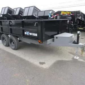 BWise 7 x 12 Deckover Dump Trailer Fold Down Sides, 9990 lbs GVWR