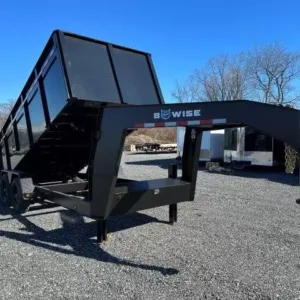 BWise 7 x 16 Gooseneck Dump Trailer (PET-DMP-0055)