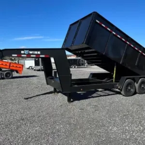 BWise 7 x 16 Gooseneck Dump Trailer (PET-DMP-0055)