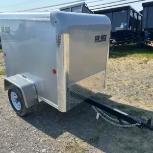 Car Mate 4 x 6 Enclosed Cargo Trailer Single Rear Door, 2000 lbs GVWR