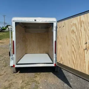 Car Mate 4 x 6 Enclosed Cargo Trailer Single Rear Door, 2000 lbs GVWR