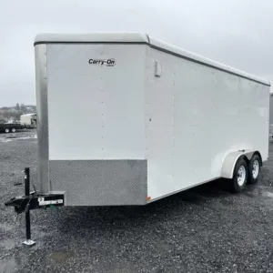Carry On 7 x 18 Enclosed V-Nose Cargo Trailer, 7000 lbs GVWR