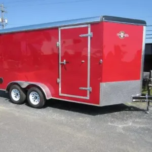 Carry On 7 x 14 Enclosed V-Nose Cargo Trailer 6" Extended Height, 7000 lbs GVWR
