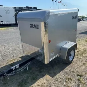 Car Mate 4 x 6 Enclosed Cargo Trailer Single Rear Door (PET-ENC-0082), 2000 lbs GVWR
