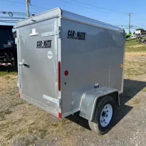 Car Mate 4 x 6 Enclosed Cargo Trailer Single Rear Door (PET-ENC-0082), 2000 lbs GVWR