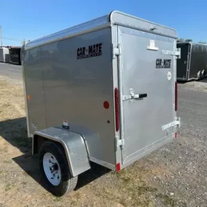 Car Mate 4 x 6 Enclosed Cargo Trailer Single Rear Door (PET-ENC-0082), 2000 lbs GVWR