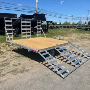 Cargo Pro 8 x 9 Aluminum ATV Trailer – 4′ Aluminum Ramps, 2200 lbs GVWR