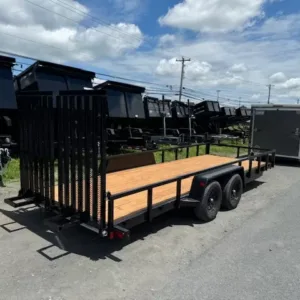 BWise 7 x 20 Low Profile Equipment Trailer Landscape Ramp