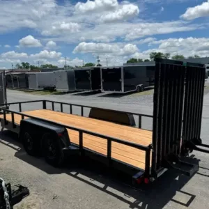 BWise 7 x 20 Low Profile Equipment Trailer Landscape Ramp