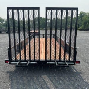 BWise 7 x 18 Equipment Trailer Split Landscape Ramp, 9990 lbs GVWR