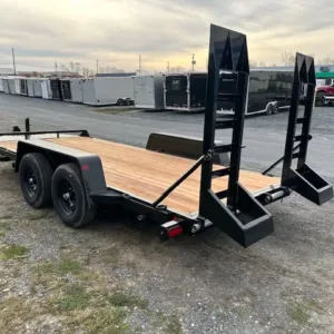 BWise 7 x 16 Low Profile Equipment Trailer Ladder Ramps