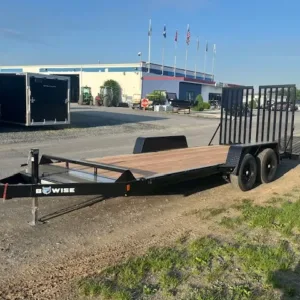 BWise 7 x 18 Equipment Trailer Split Landscape Ramp (PET-EQP-0017), 9990 lbs GVWR