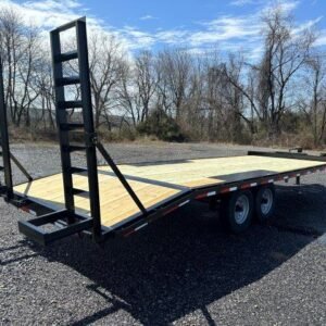 Premier 8.5 x 24 Deckover Equipment Trailer Ladder Ramps, 14000 lbs GVWR