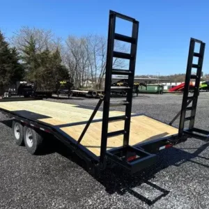 Premier 8.5 x 24 Deckover Equipment Trailer Ladder Ramps, 14000 lbs GVWR