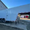 White Gooseneck Trailer