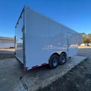 White Gooseneck Trailer