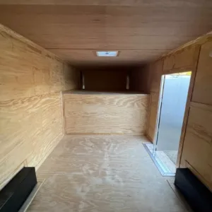 White Gooseneck Trailer