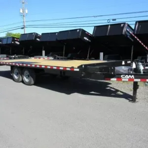 CAM Superline 8 x 24 Equipment Trailer Powered Full Tilt, 15400 lbs GVWR